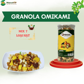 Granola siêu hạt macca 5% yến mạch 500g omikami, tốt cho người ăn kiêng