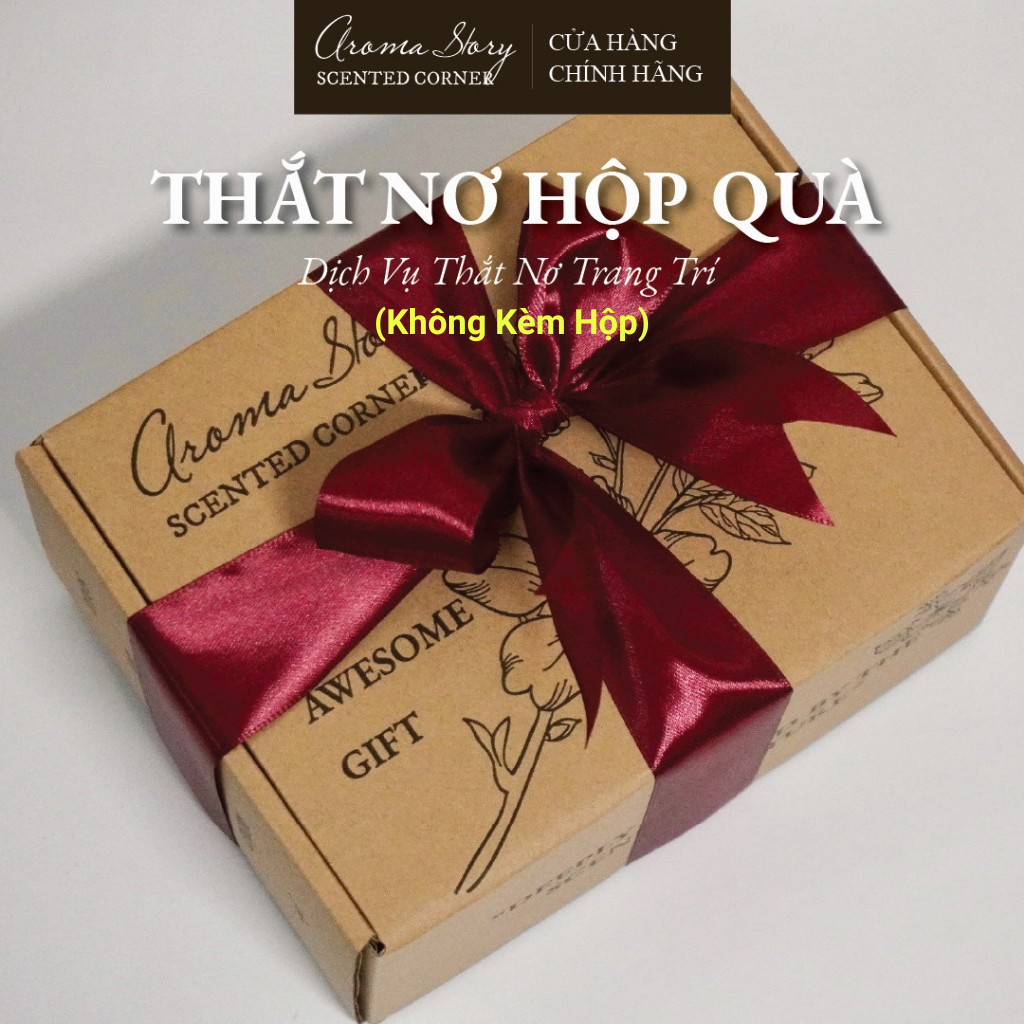 Dịch Vụ Thắt Nơ Ruy Băng Hộp Quà Aroma Story Dành Tặng Sinh Nhật, Kỷ Niệm, Giáng Sinh, Người Yêu