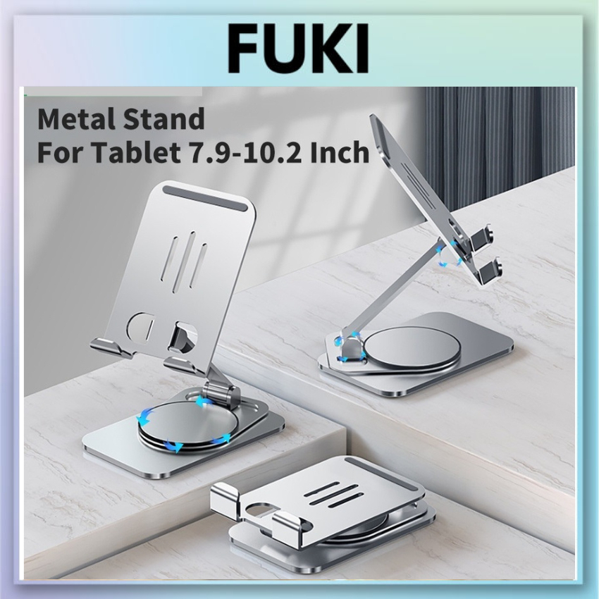 Giá đỡ Điện thoại Máy tính bảng Ipad xoay 360 Công thái học - Đế tản nhiệt kê hợp kim thép có thể gập lại FUKI