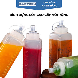 Bình Đựng Sốt Cao Cấp Vòi Rót Rộng 800ml, 1000ml - Bartech