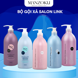 Bộ dầu gội xả Salon Link siêu dưỡng phục hồi tóc hư tổn cho tóc nhuộm và tóc thường không chứa silicone - Manzoku