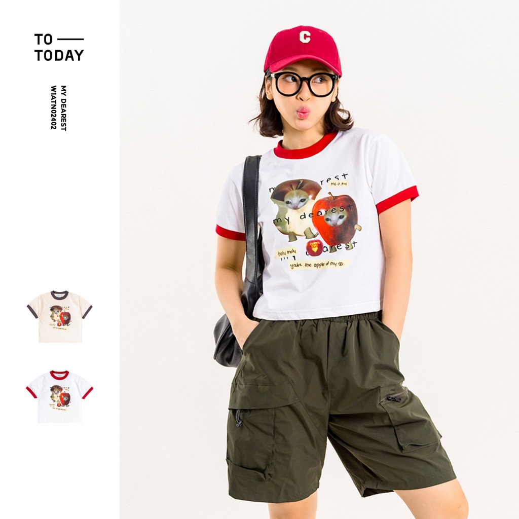 Áo Thun Nữ Chất liệu 100% Cotton 250gsm Dày Dặn, Thoáng Mát, Thấm Hút Tốt Form Crop Top TOTODAY My D