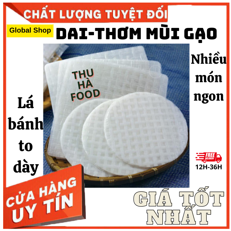 Bánh tráng/Bánh đa nem làng chều Trần Bảo 15 lá/1 túi dai thơm mùi gạo dùng để ăn vặt ăn chơi hoặc dùng cho các món cuốn