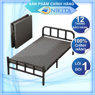 Giường gấp KHÔNG ĐỆM tiết kiệm không gian, gọn nhẹ, dễ sử dụng, không cần lắp ráp, chịu tải cao, chính hãng Nikita Q115