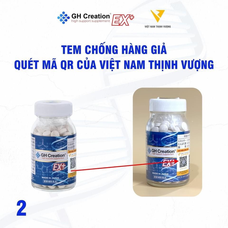 Viên uống hỗ trợ tăng chiều cao GH Creation EX+ Nhật Bản 270 viên