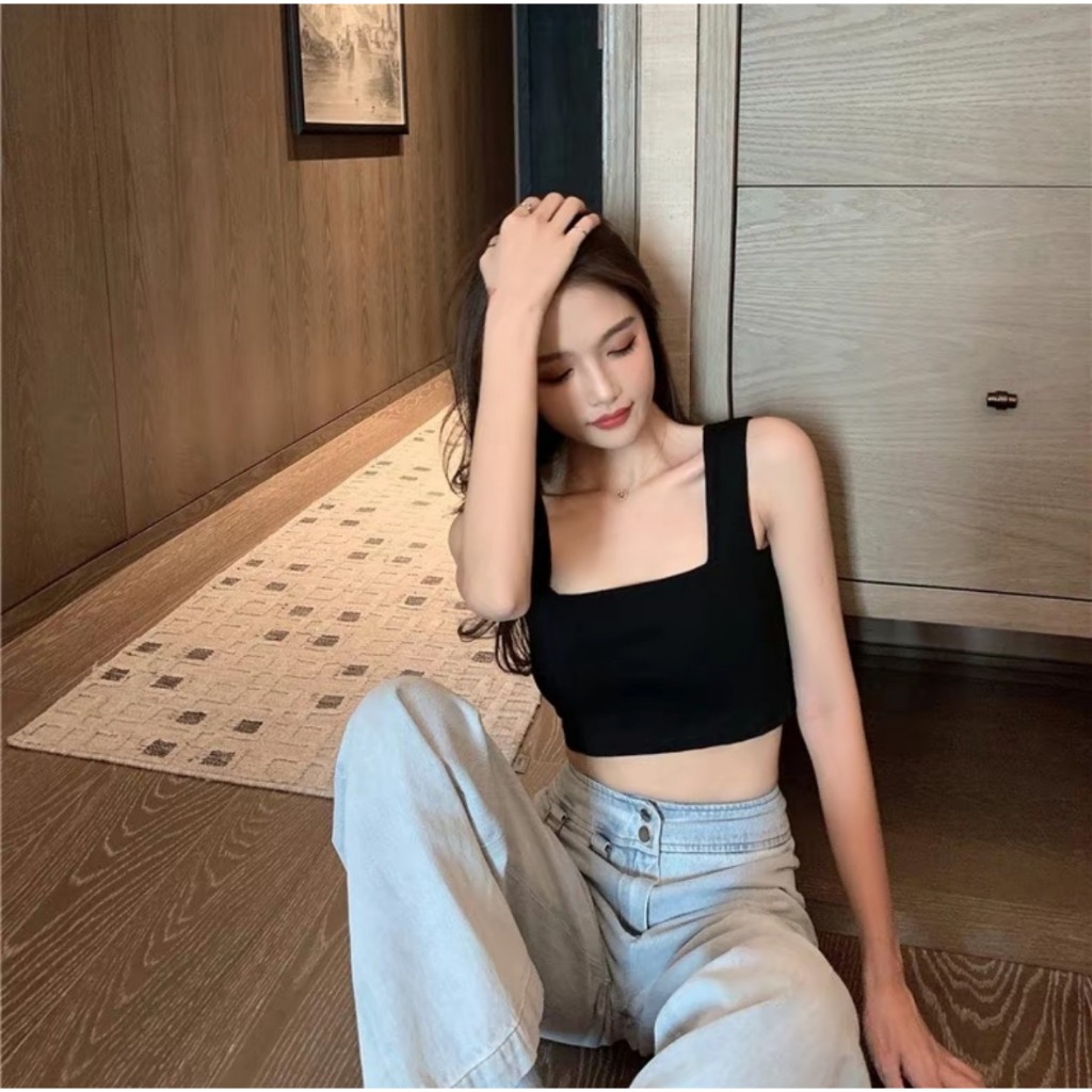 Áo Hai Dây Bản To Có Đệm Mút Nữ Cổ Vuông Croptop - 29feb.closet - A401 | BigBuy360 - bigbuy360.vn