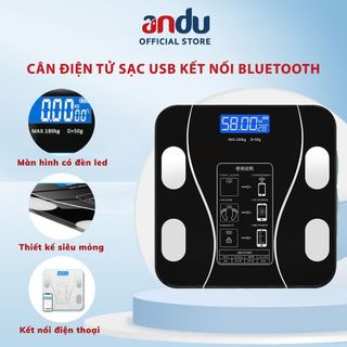 Cân Điện Tử Sức Khỏe Phân Tích Chỉ Số Cơ Thể Kết Nối Điện Thoại Qua Bluetooth Màn Hình LCD HD, Độ Chính Xác Cao
