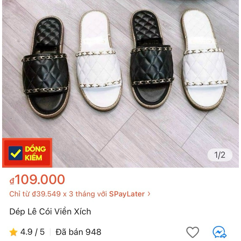 Dép Lê Xích Viền Cói