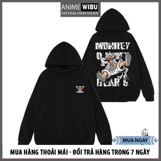 Áo Hoodie Nỉ Anime One Piece, Luffy Gear 5. Áo Nỉ Dày Dặn Phong Cách Trẻ Trung Năng Động Form Rộng Nam Nữ Đủ Size
