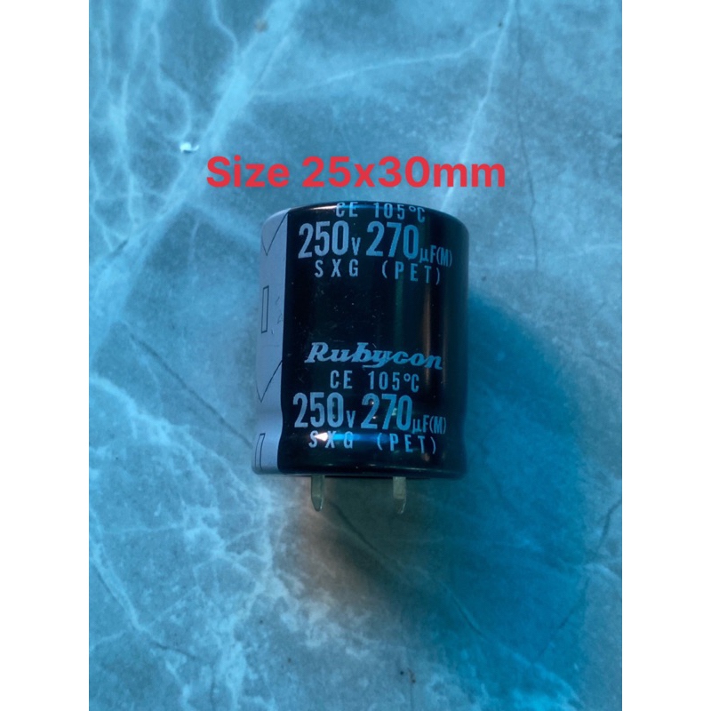 Tụ hoá 250V 270uf hàng mới xịn chính hãng Rubycon