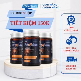 Combo 3 hộp PrixMen hỗ trợ tăng cường sinh lý nam giới theo cơ chế nội sinh tự nhiên Hộp 60 viên