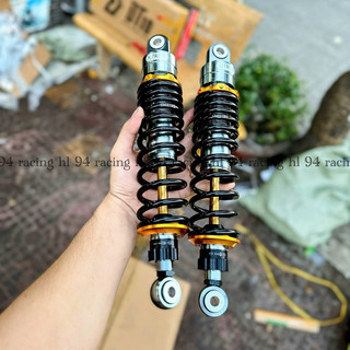 Phuộc Nitron wave không bình dầu đen chén vàng