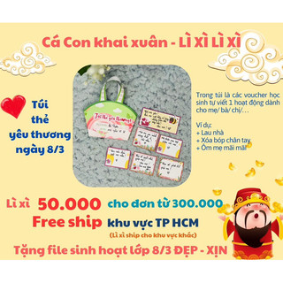 Combo 10 set thiệp 20/10 - 8/3 - 20/11 - cá con