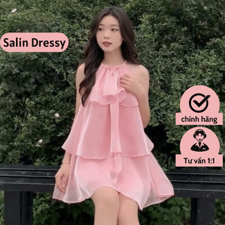 Váy Tơ SALIN DRESSY Cổ Yếm , Chất Liệu Tơ Xòe Tiểu Thư Phù Hợp Đi Chơi Đi Tiệc S112.