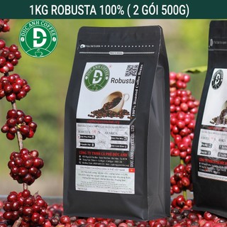 1kg Cà phê Robusta Duc Anh Coffee rang mộc được nhiều người ưa thích, rang mộc nguyên chất đậm vị, cafein cao