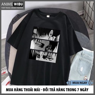 Áo thun tay lửng Levi Ackerman anime Attack On Titan nhiều màu nam nữ đủ size