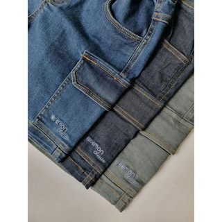 Quần short jeans túi hộp Beemon