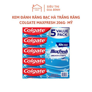 Kem đánh răng bạc hà trắng răng Colgate maxFresh 206g- Mỹ