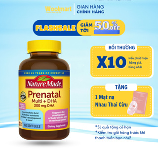 Vitamin tổng hợp bầu Nature Made Prenatal Folic Acid + DHA 150 viên bổ