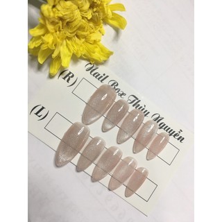 Nailbox thiết kế mắc mèo thạch hồng nul kèm keo dũa