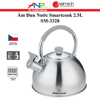 Ấm Siêu Tốc INOX 304 Elmich Smartcook SM-3328 (Dung Tích 2,5L - Có Còi Báo Khi Nước Sôi)