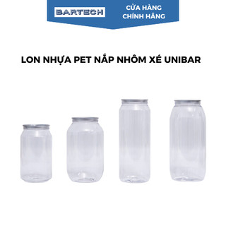 Lon Nhựa PET Nắp Nhôm Xé Unibar Các Size 350ml, 500ml, 700ml - Bartech
