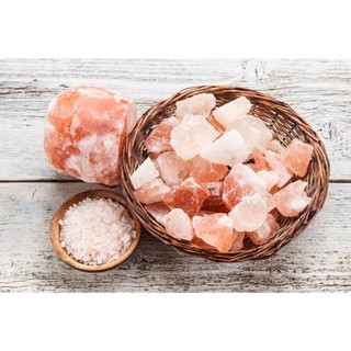 Đá muối hồng Himalaya  Tắm/ Ngâm chân/Trang Trí Đèn 1kg Viên thô (kích thước 1-3 cm có hình dạng tự nhiên)