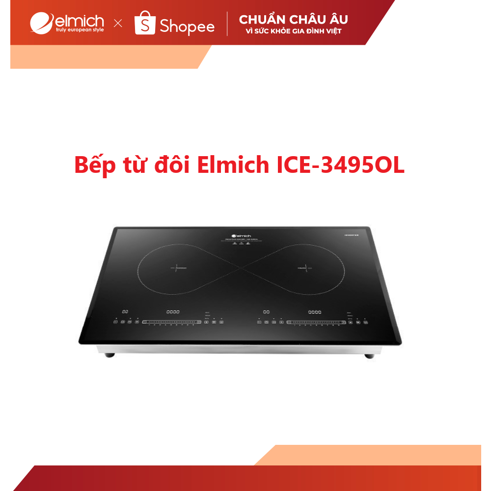 [Mã ELBSJBP03 giảm 12% đơn 500K] Bếp điện từ đôi Elmich ICE-3495OL/3496