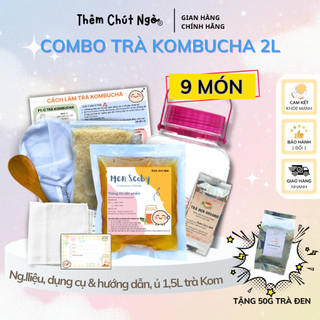 Set Làm Trà Kombucha 2L đầy đủ nguyên liệu nuôi Scoby làm trà Kombucha (dùng để làm 1,5 lít)