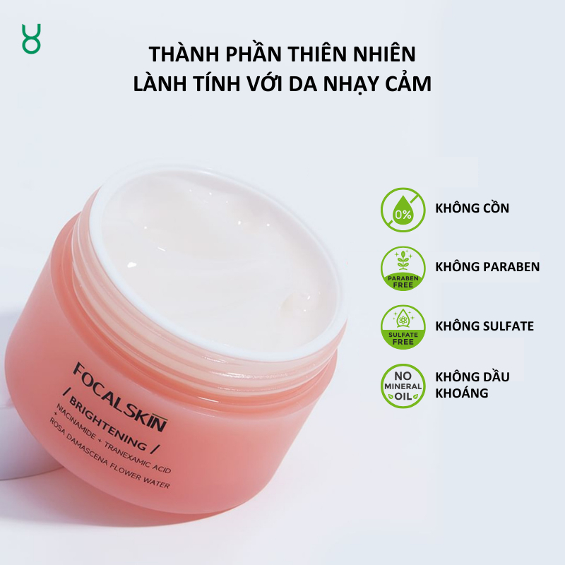 FOCALSKIN Kem Dưỡng Trắng Da Mờ Thâm Mụn Nám Đều Màu Da Vitamin C + Niacinamide +Tranexamic Acid 30g | BigBuy360 - bigbuy360.vn
