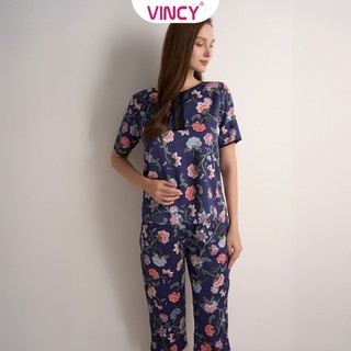 Bộ đồ satin lửng nữ vincy bls070w31