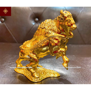Tượng Trâu Phong thuỷ mạ vàng