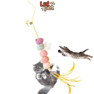 Sâu gắn tường tự chơi có dây đàn hồi cho mèo - đồ chơi có chuông cho chó mèo - lutpet