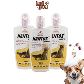 Sữa tắm hantox shampoo loại bỏ ve rận bọ chét ghẻ chó mèo - dầu tắm kháng khuẩn ngoài da mèo cún con