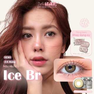 Kính áp tròng DABAE màu nâu rêu có độ cận Ice Brown
