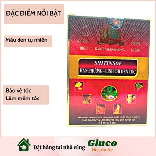 Dầu gội đen tóc SHITINSOF Hán phương linh chi (Hộp 3 gói)