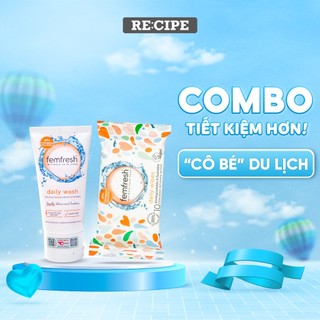 Combo Du Lịch Cùng "Cô Bé": Dung Dịch Vệ Sinh Phụ Nữ Và Khăn Ướt Vệ Sinh Vùng Kín Bản Mini Travel Tiện Dụng
