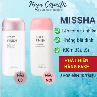 Kem Chống Nắng Nâng Tông Missha Soft Finish Sun Milk SPF50 70ML