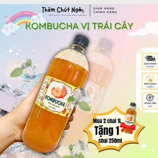 Trà Kombucha 1L , Kombucha 1Lít - Trà Kombucha vị trái cây, sau 6 ngày lên men trà nuôi scoby, kombocha, kumbocha