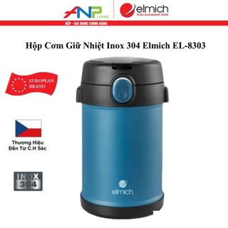 Hộp Cơm Giữ Nhiệt Elmich EL-8303 (2000ml, Inox 304, Có Kèm Thìa và Túi Xách)