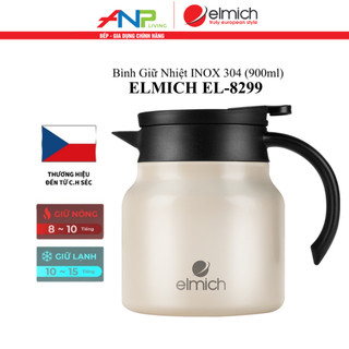 Bình Ủ Trà Giữ Nhiệt inox 304 Elmich EL-8298/EL-8299 (Dung Tích 900ml, Giữ Nóng 8h Giữ Lạnh 12)