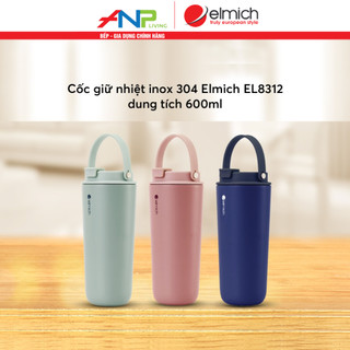 Cốc Giữ Nhiệt Elmich EL-8312 (Dung Tích 600ml, Chất Liệu IINOX 304, Có Quai Xách)