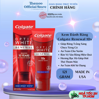 Kem Đánh Răng Colgate Optic White Renewal 10x Whiter 116gr Hàng Mỹ