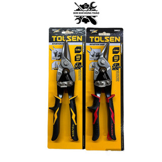 Kéo cắt tôn đa năng, cắt xương thạch cao mũi thẳng, mũi trái công nghiệp tolsen 10inch/ 250mm -30022 và 30021