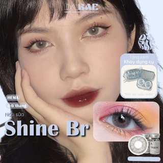 Kính áp tròng DABAE màu nâu sữa có độ cận Shine Brown nhạt