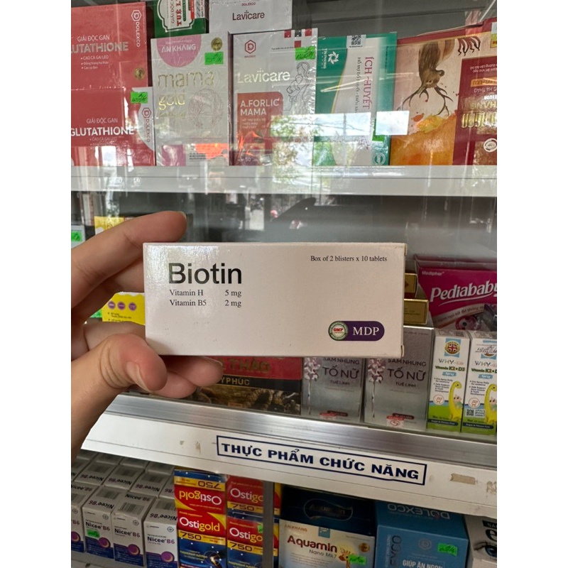 Biotin - bổ sung vitamin B5,H Giảm tiết chất nhờn gây mụn trứng cá,giúp tóc chắc khoẻ,hạn chế rụng tóc