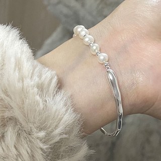 Vòng tay ngọc trai mix bạc