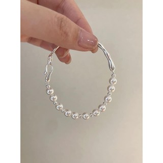 Vòng tay ngọc trai mix bạc