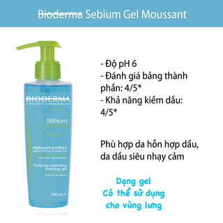 Sữa rửa mặt BIO Sebium Gel Moussant