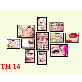 Bộ 11 tranh trang trí tiệm nail, tóc, spa, nối mi - ann933233